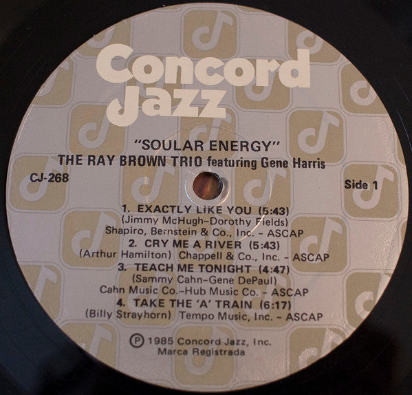 The Ray Brown Trio Featuring Gene Harris – Soular Energy