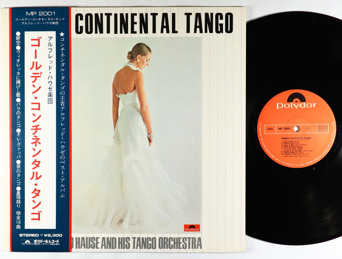 Alfred Hause And His Tango Orchestra ‎– Golden Continental Tango (1968) -  Mint- Lp Record 1971 Polydor Japan Import Vinyl, Inserts & OBI - Latin Jazz