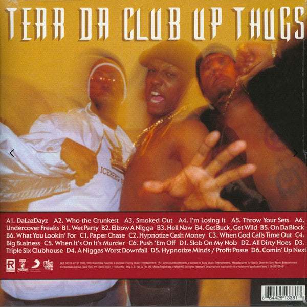 Three 6 Mafia / Tear Da Club Up Thugs ‎– CrazyNDaLazDayz (1999) - New 2 LP  Record Store Day 2021 Get On Down USA Clear w/ black and pink splatter