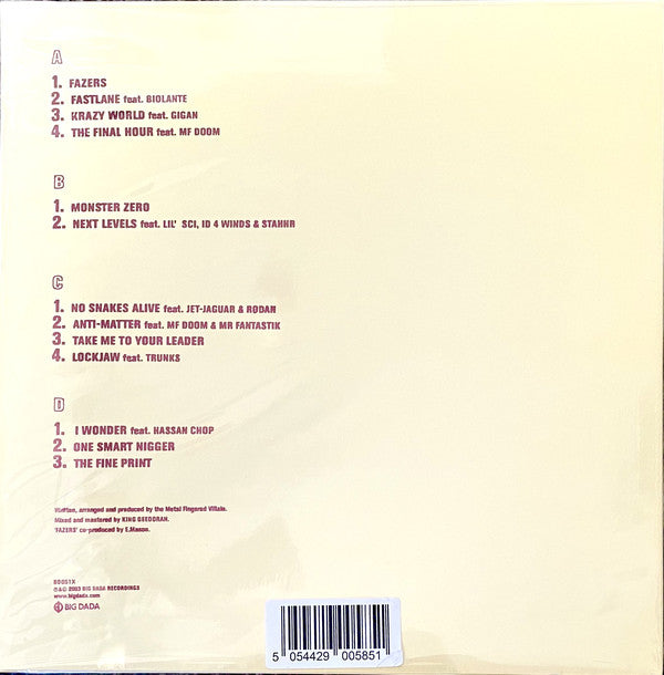 King Geedorah (MF DOOM) – Take Me To Your Leader - New 2 LP Record 2021 Big  Dada UK Import Red Vinyl & Download - Hip Hop