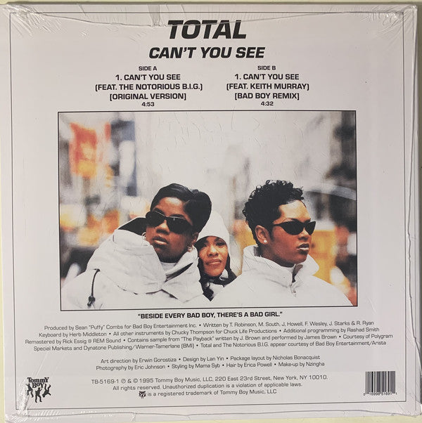 Total Featuring Notorious B.I.G. ‎– Can't You See (1995) - New 7