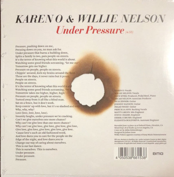 Karen O & Willie Nelson ‎– Under Pressure - New 7