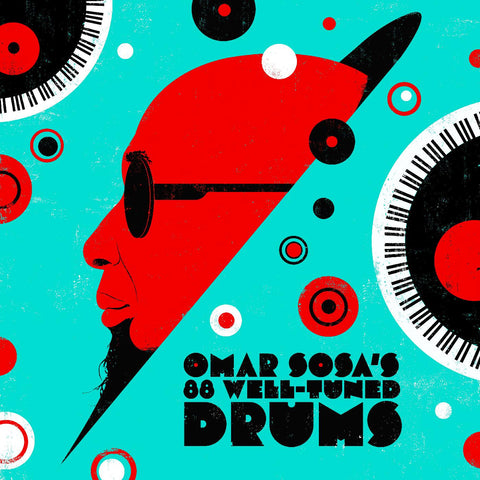 Omar Sosa - Omar Sosa's 88 Well-Tuned Drums - New LP Record Store Day 2024 Ota Red Vinyl - Latin Jazz / Fusion / Salsa - Shuga Records