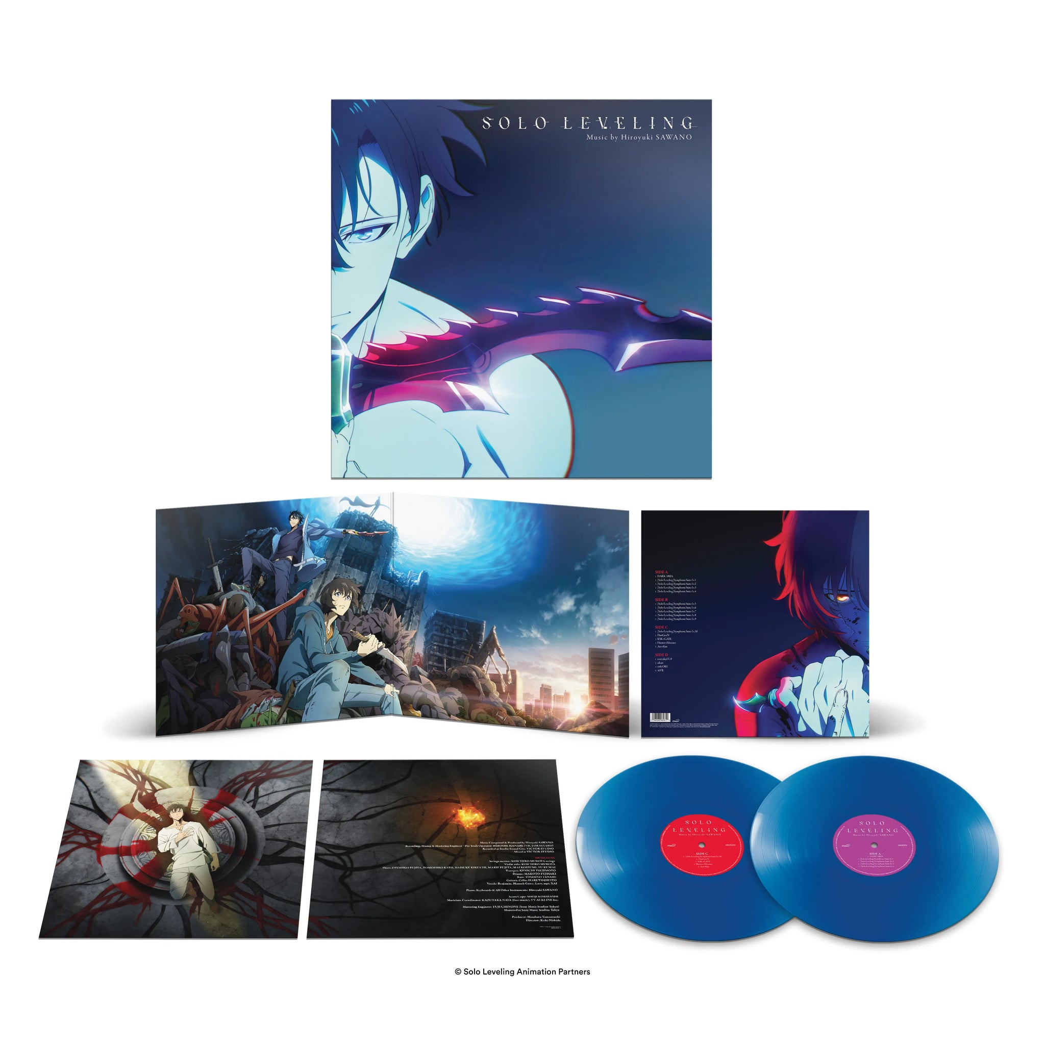 Hiroyuki Sawano - Solo Leveling (Original Series Soundtrack) - New 2 LP Record 2024 Milan Translucent Blue Vinyl - Anime Soundtrack