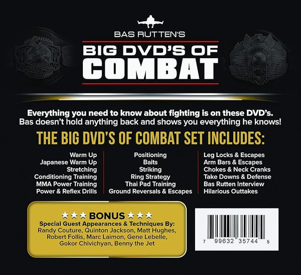 Bas Rutten's - Big DVDs of Combat - Mint- 7x DVD Box Set