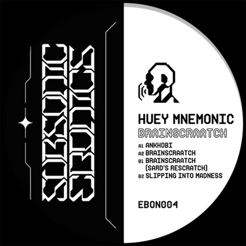 Huey Mnemonic – Brainscraatch - New 12" Single Record 2024 Subsonic Ebonics Vinyl - Detroit Techno / Electro - Shuga Records