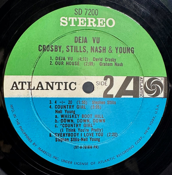 Crosby, Stills, Nash & Neil Young – Déjà Vu - VG LP Record 1970 Atlantic RARE Philippines Vinyl - Classic Rock / Folk Rock / Country Rock