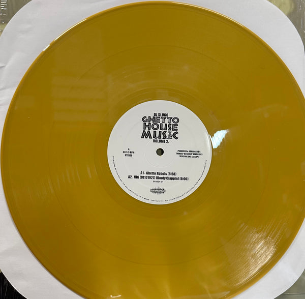 DJ Slugo - Ghetto House Music Volume 2. - Mint- 12" EP Record 2024 Subterranean Playhouse Shuga Exclusive Gold Vinyl Promo (1 of 5 made) - Chicago House / Ghetto House - Shuga Records