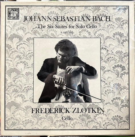 Frederick Zlotkin - Bach - The Six Suites For Solo Cello S.1007-1012 - Mint- 3 LP Record 1978 Musical Heritage Society MHS USA Vinyl & Booklet -