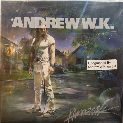 Signed Autograpghed - Andrew W.K. - You're Not Alone - New 2 LP Record 2018 Red Music Blue & Green 180 gram Vinyl - Hard Rock / Punk / Rock - Shuga Records