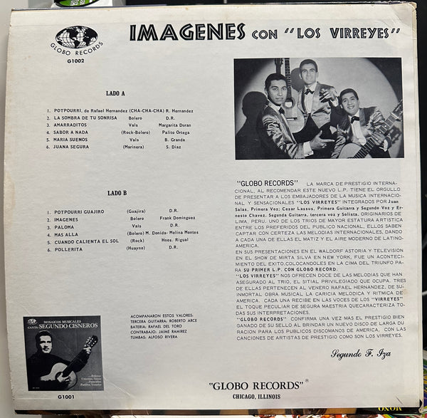 Los Virreyes - Imagenes con "Los Virreyes" - VG+ LP Record 1960 Globo USA Vinyl - Chicago Latin Rare