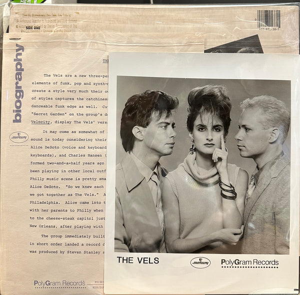 Signed Autographed - The Vels - Private World - Mint- 12" Single Record 1984 Mercury USA Promo Vinyl & Press Kit w/Photo - New Wave / Synth-pop