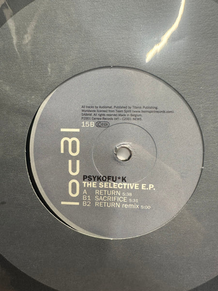 Psykofu*k - The Selective EP - Mint- 12" Single Record 2001 Local Belgium Vinyl - Techno / Tribal Techno - Shuga Records