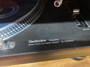 Refurbished Technics SL-1210 MK2 MKII Black Turntable Record Player w/Ortofon Concorde Headshell Needle - Shuga Records