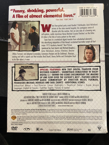 One Flew Over the Cuckoos Nest (1975) - Used NM 2 DVD 2002 Warner Brothers