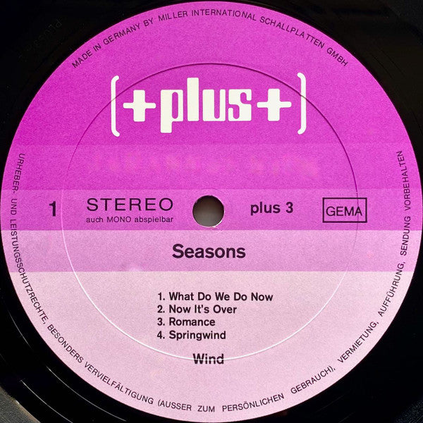 Wind - Seasons - VG+ LP Record 1971 +plus+ Germany Original Press Vinyl - Krautrock / Psychedelic Rock / Prog Rock