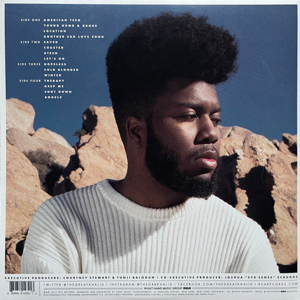 Khalid - American Teen - Mint- 2 LP Record 2017 RCA Sony Europe Vinyl - Neo Soul / Funk / R&B