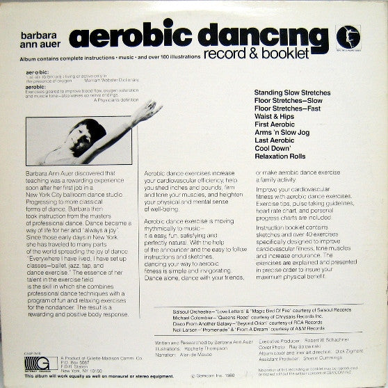 Barbara Ann Auer - Aerobic Dancing - New LP Record 1980 Gateway USA Vinyl & Booklet - Disco / Health-Fitness - Shuga Records