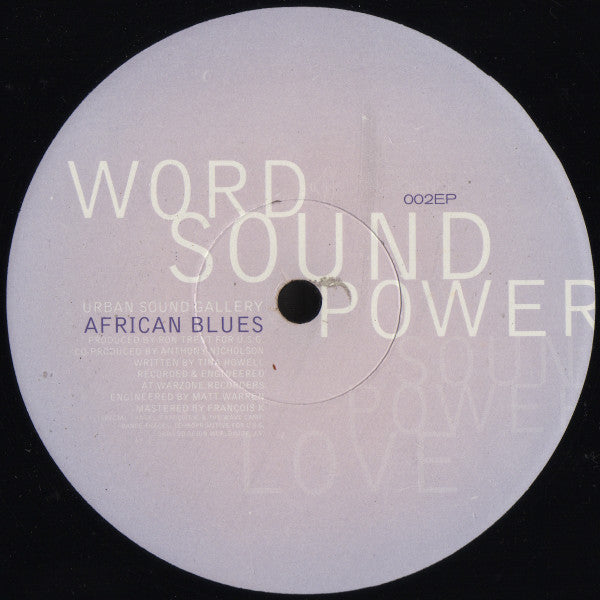 Urban Sound Gallery / African Blues (Ron Trent & Anthony Nicholson) - Word Sound Power - VG+ 12" Single Record 1998 Clairaudience USA Vinyl - Chicago House / Deep House