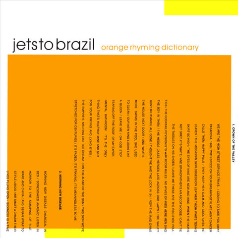 Jets To Brazil - Orange Rhyming Dictionary (1998) - VG+ 2 LP Record 2017 Jade Tree Epitaph 180 gram Vinyl & Insert - Emo / Indie Rock - Shuga Records