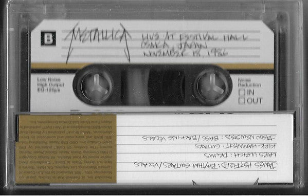 Metallica - Live At Festival Hall, Osaka, Japan - November 18th, 1986 - New Cassette 2017 Blackened Promo Tape - Thrash / Heavy Metal - Shuga Records