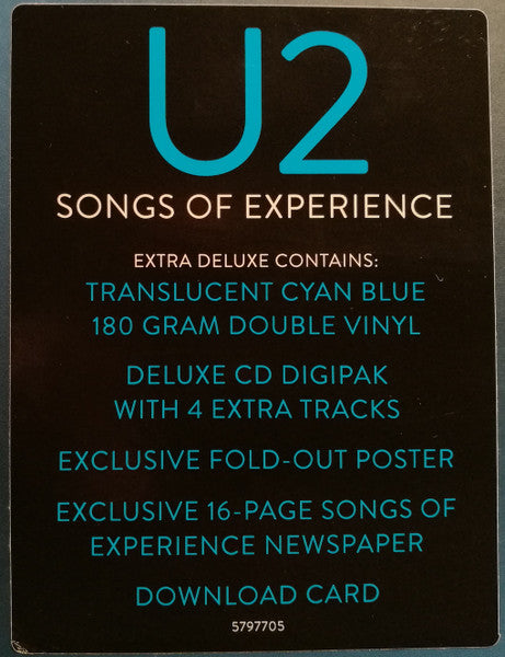 U2 - Songs Of Experience - New 2 LP Record Box Set 2017 Island Cyan Blue 180 gram Vinyl, CD, Poster, Newspaper & Download - Pop Rock