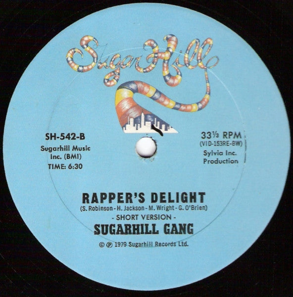 Sugarhill Gang - Rapper's Delight - VG+ 12" Single Record 1979 Sugar Hill USA Original Vinyl - Hip Hop / Disco