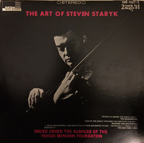 Steven Staryk / Lise Boucher - The Art Of Steven Staryk - Mint- 2 LP Record 1970 Orion USA Vinyl - Classical / Violin