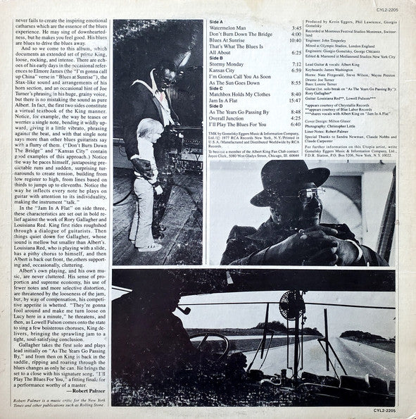 Albert King – Albert Live - VG+ 2 LP Record 1977 Utopia USA Vinyl - Electric Blues