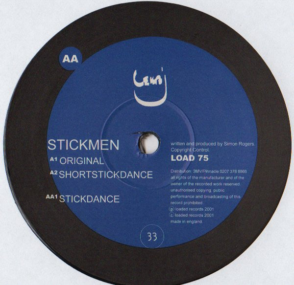 Leuroj - Stickmen - Mint- (VG cover) 12" Single Record 2001 Loaded UK Vinyl - Breakbeat / Breaks - Shuga Records