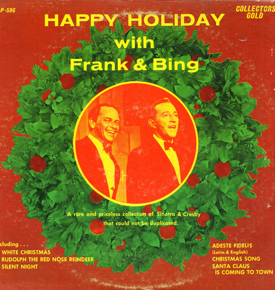 Frank Sinatra & Bing Crosby - Happy Holiday With Frank & Bing - VG+ LP Record 1977 Collector's Gold USA Vinyl - Holiday / Christmas / Jazz Pop - Shuga Records