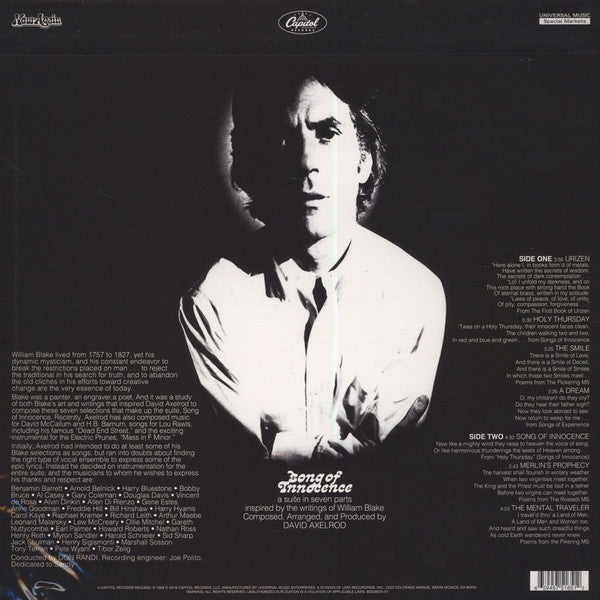 David Axelrod - Song Of Innocence (1968) - Mint- LP Record Store Day 2018 Now-Again Capitol RSD Vinyl & Book - Psychedelic Rock / Jazz