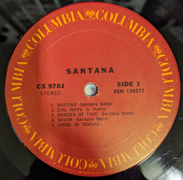 Santana – Santana (1969) - VG+ LP Record 1970 Columbia USA Vinyl - Psychedelic Rock / Latin / Blues Rock