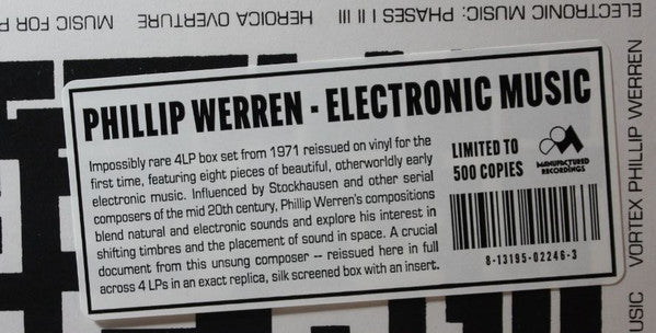 Phillip Werren - Electronic Music - New 4 LP Record 2024 Manufactured Vinyl - Electronic / Avantgarde / Ambient - Shuga Records