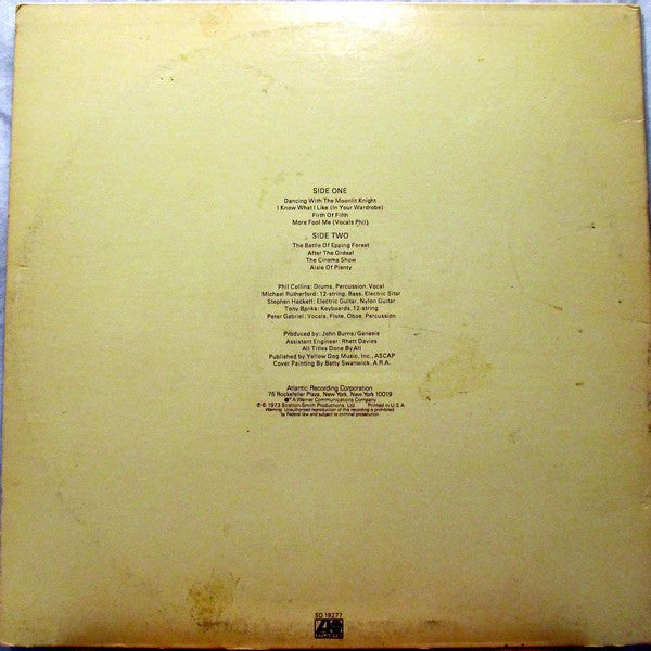 Genesis - Selling England By The Pound (1973) - VG+ LP Record 1980 Atlantic USA Vinyl - Prog Rock / Pop Rock - Shuga Records