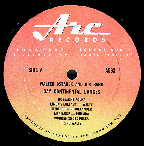 Walter Ostanek And His Band - Gay Continental Dance Party - VG+ LP Record 1960s ARC Canada Vinyl - World / Polka