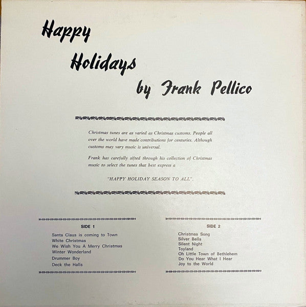 Frank Pellico - Happy Holidays - VG+ LP Record 1960s Pumpkin USA Private Press Vinyl - Chicago Holiday / Christmas / Organ - Shuga Records