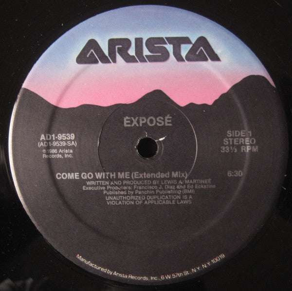 Exposé - Come Go With Me - VG+ 12" Single Record 1986 Arista USA Vinyl - Freestyle / Synth-pop - Shuga Records