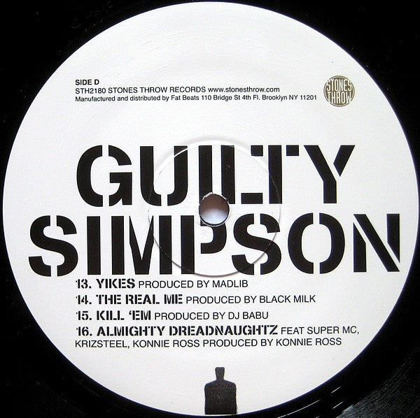 Guilty Simpson - Ode To The Ghetto - Mint- 2 LP Record 2008 Stones Throw USA Promo Vinyl - Hip Hop - Shuga Records