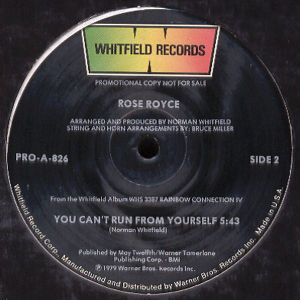 Rose Royce - Is It Love You're After - Mint- 12" Single Record 1979 Whitfield USA Promo RARE Vinyl - Disco / Funk - Shuga Records