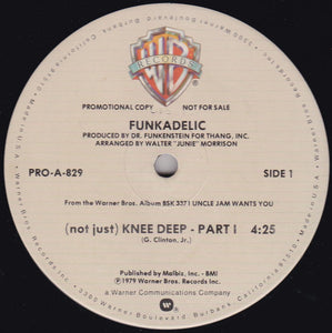 Funkadelic - (Not Just) Knee Deep - VG+ 12" Single Record 1979 Warner USA Promo Vinyl - P.Funk / Funk