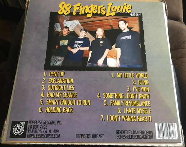 88 Fingers Louie - Behind Bars (1995) - Mint- LP Record 2019 Hopeless USA Blue Vinyl, Insert & Download - Punk Rock / Melodic Hardcore