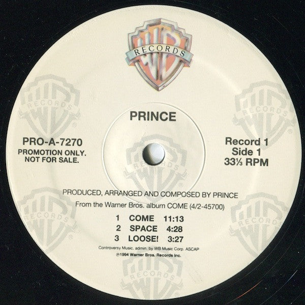 Prince - Come - VG+ 2 LP Record 1994 Warner USA Original Promo Vinyl - Pop / Minneapolis Sound / Soul / Funk / Jazz - Shuga Records