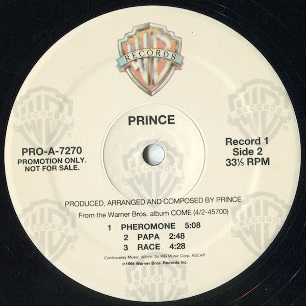 Prince - Come - VG+ 2 LP Record 1994 Warner USA Original Promo Vinyl - Pop / Minneapolis Sound / Soul / Funk / Jazz - Shuga Records