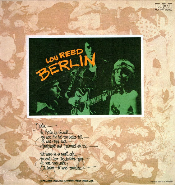 Lou Reed - Berlin (1973) - VG+ LP Record 1983 RCA USA Original Vinyl & Booklet - Art Rock / Glam / Hard Rock - Shuga Records