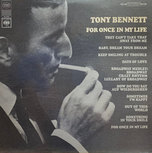 Tony Bennett - For Once In My Life - Mint- LP Record 1967 Columbia USA Original Press 360 Vinyl - Jazz / Big Band / Vocal / Pop