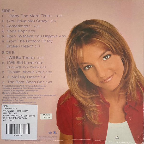 Britney Spears - ...Baby One More Time (1997) - Mint- LP Record 2020 Jive Urban Outfitters Exclusive Clear With Pink Splatter Vinyl - Pop / Bubblegum