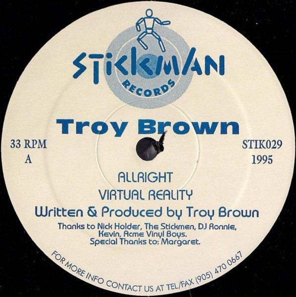 Troy Brown - Analog Frontier E.P. - VG+ 12" Single Record 1995 Stickman USA Vinyl - Hard House / Techno