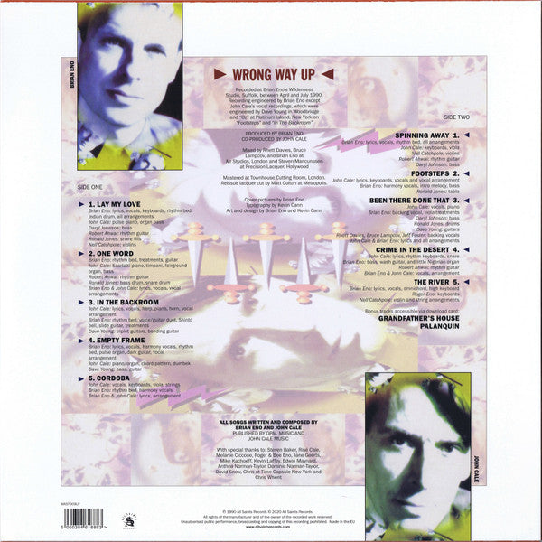 Brian Eno & John Cale - Wrong Way Up (1990) - New LP Record 2020 All Saints Europe Vinyl & Download - Electronic / Ambient / Synth-Pop