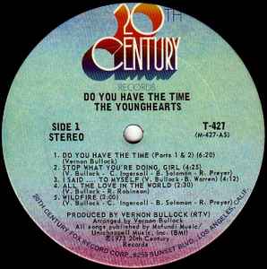 The Younghearts - Do You Have The Time - VG+ LP Record 1973 USA 20th Century Vinyl - Soul / Funk - Shuga Records